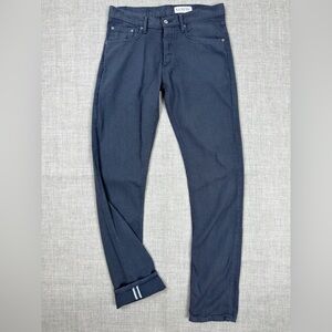 Gustin #592 Gunmetal Sashiko Selvedge Cotton Pants Slim Fit Size 33